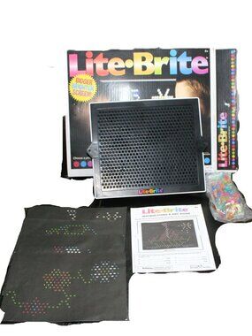 Lite-Brite LED Light Box Complete Set Tested Works